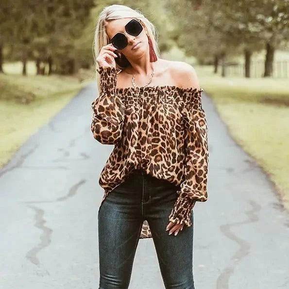Blusa Manga Ciganinha Animal Print - Sua Boutique