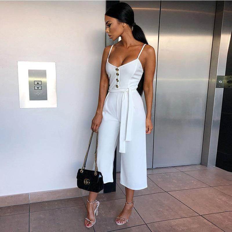 Macacão Pantacourt Botões - Sua Boutique