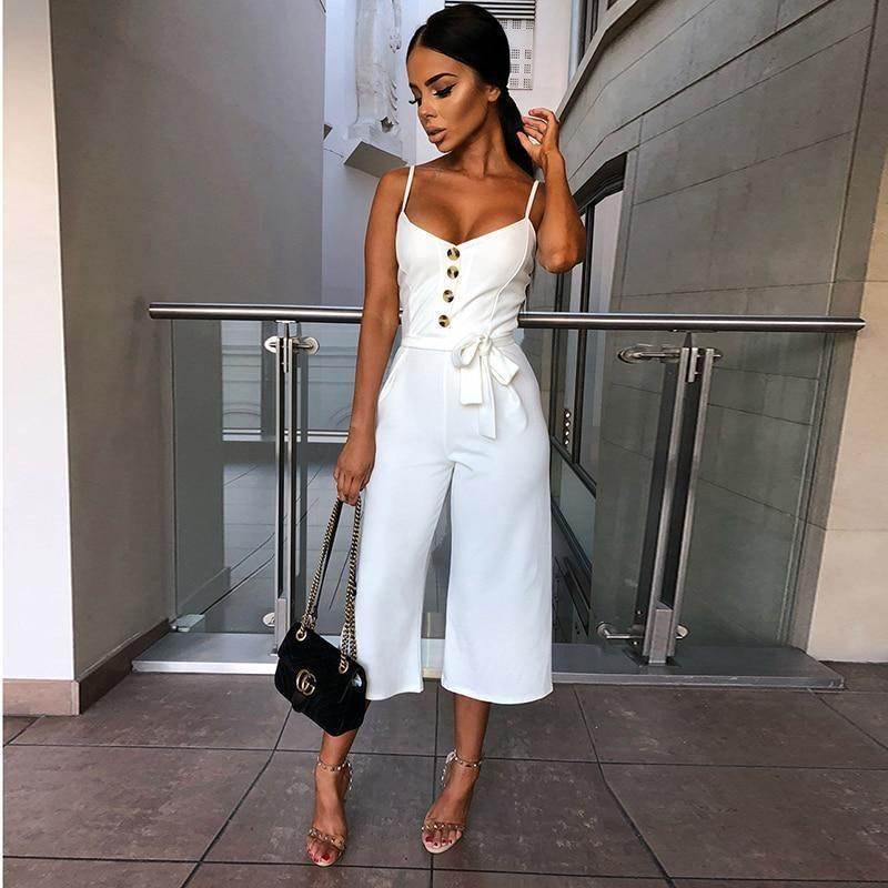 Macacão Pantacourt Botões - Sua Boutique