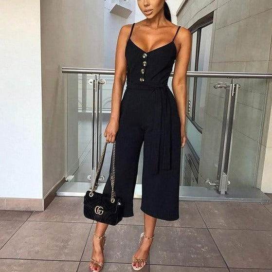 Macacão Pantacourt Botões - Sua Boutique