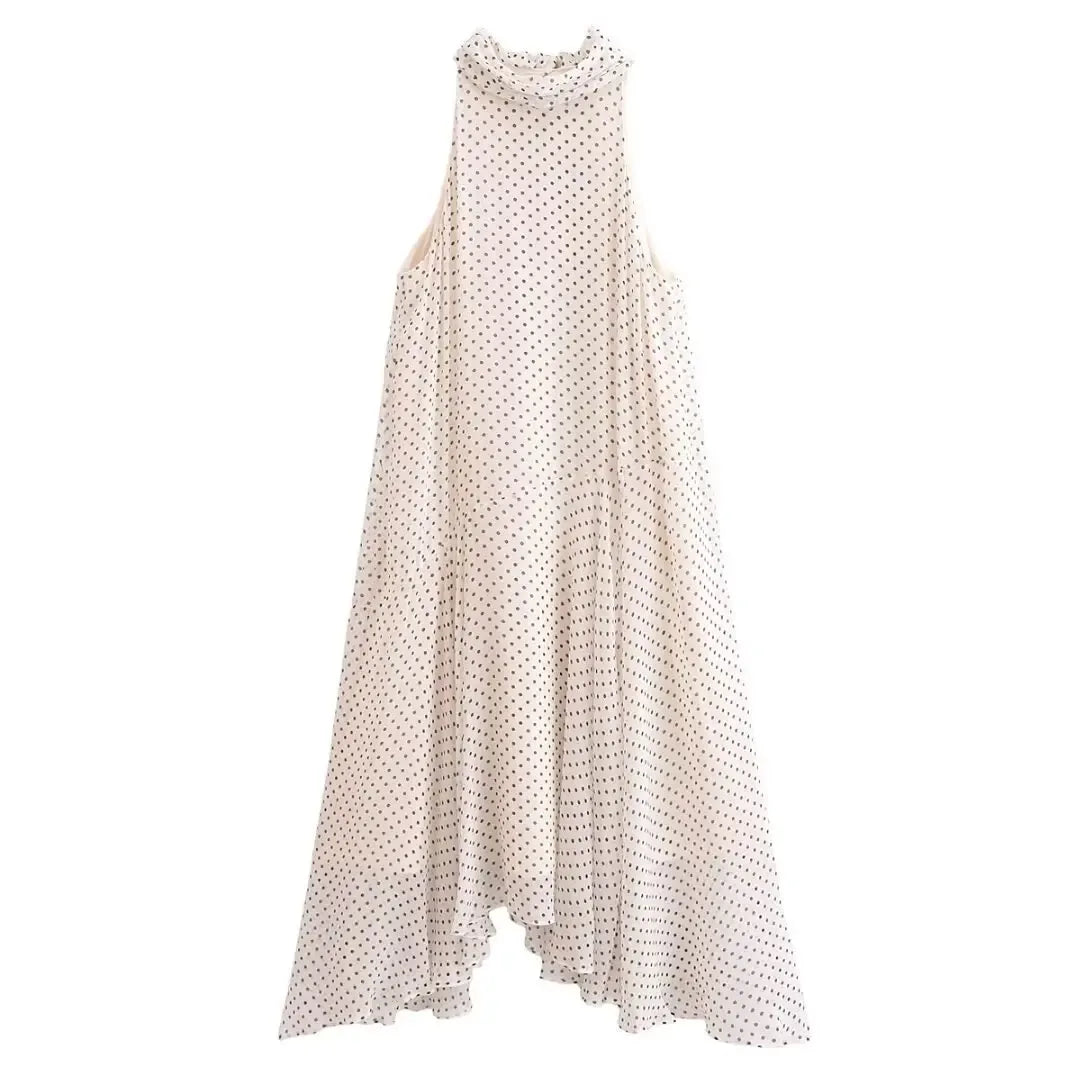 Vestido Long Poá Karen - Sua Boutique