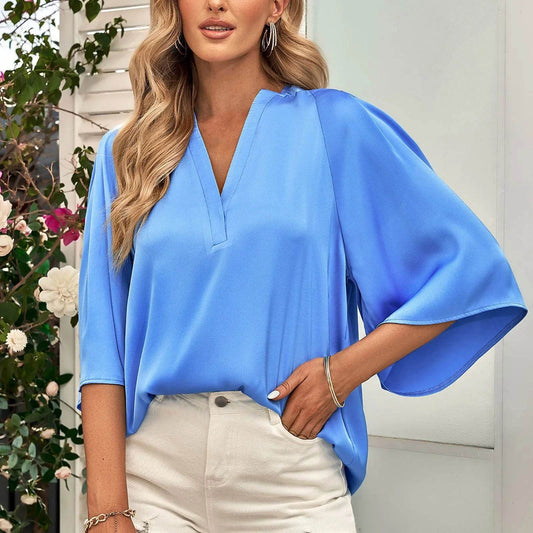 Blusa Decote V Chiffon - Sua Boutique