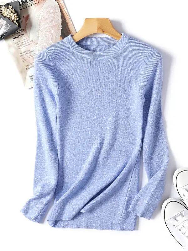 Blusa Manga Longa Lurex - Sua Boutique