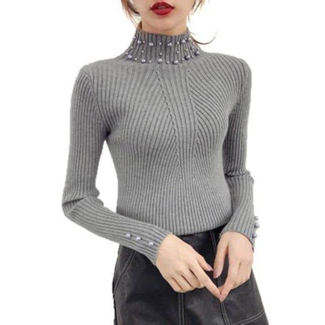 Blusa Manga longo com detalhes em Pérola - Sua Boutique