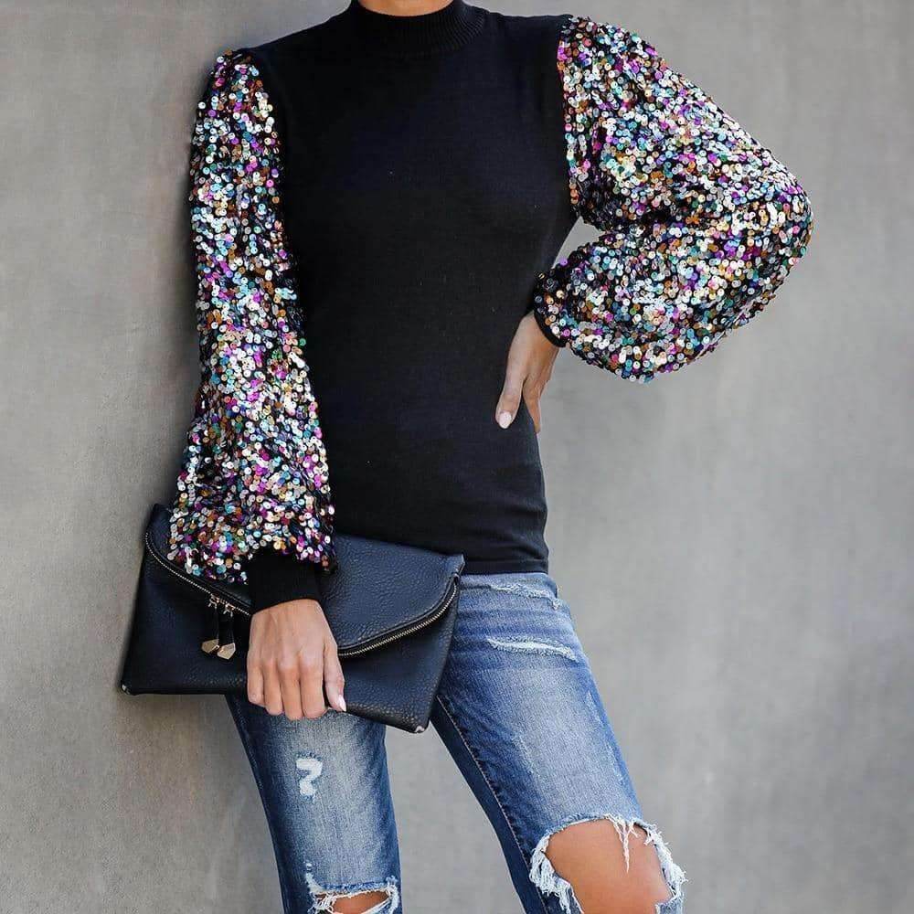 Blusa Mangas Shine Color - Sua Boutique