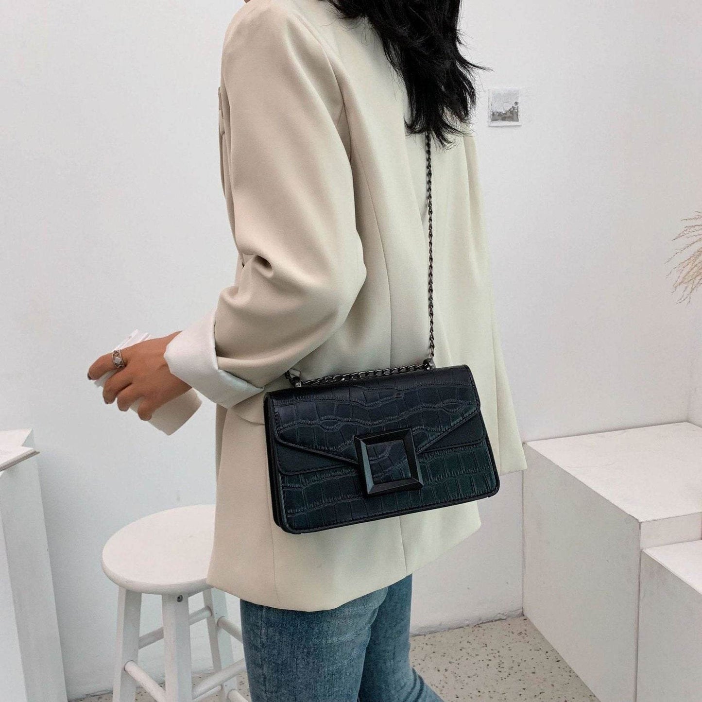 Bolsa Crossbody Croco - Sua Boutique