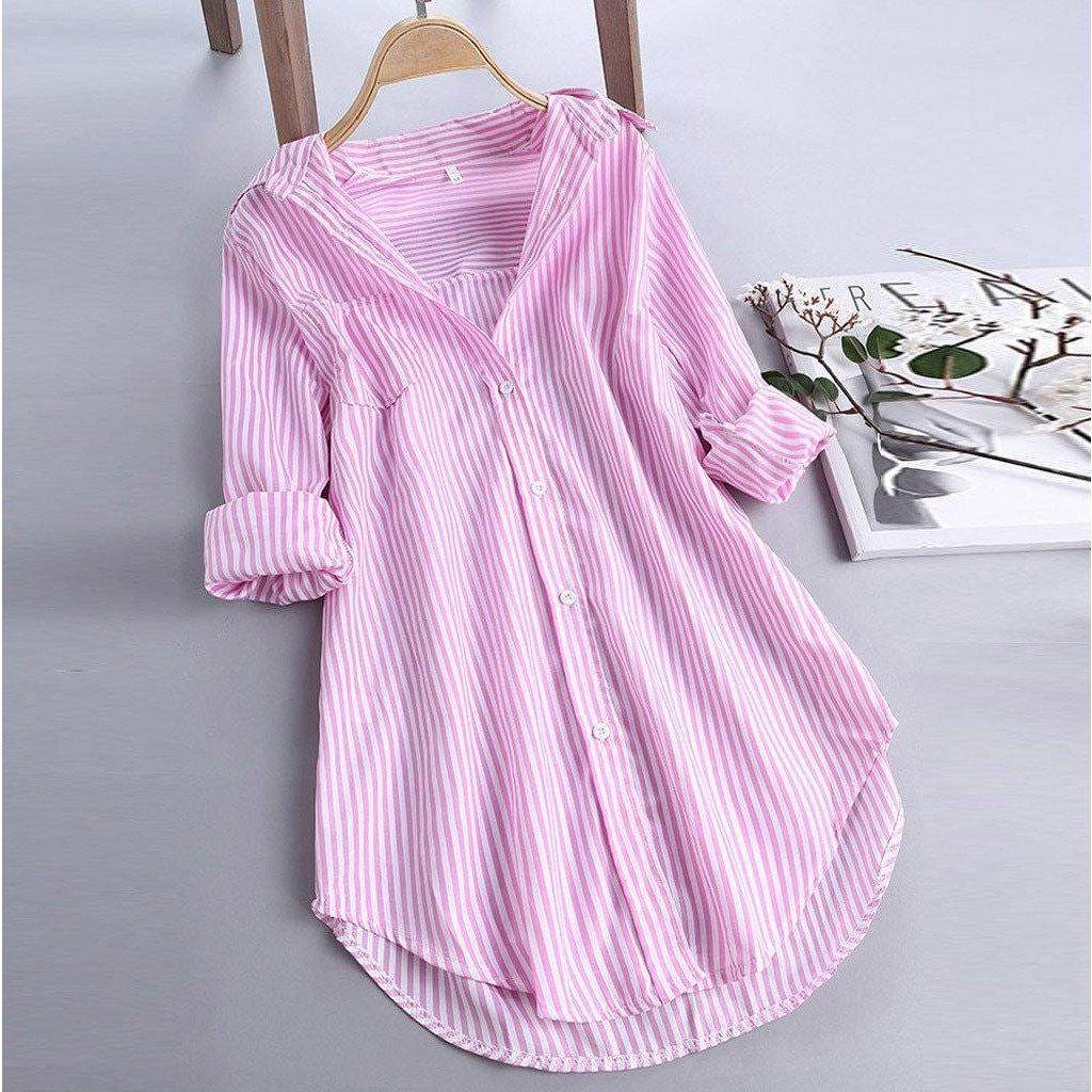 Camisa Ampla Striped - Sua Boutique