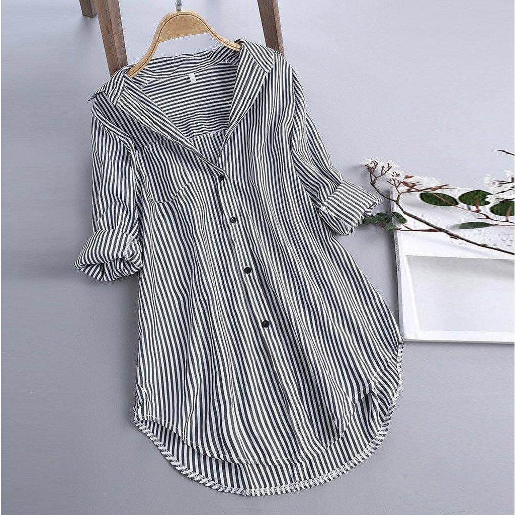Camisa Ampla Striped - Sua Boutique