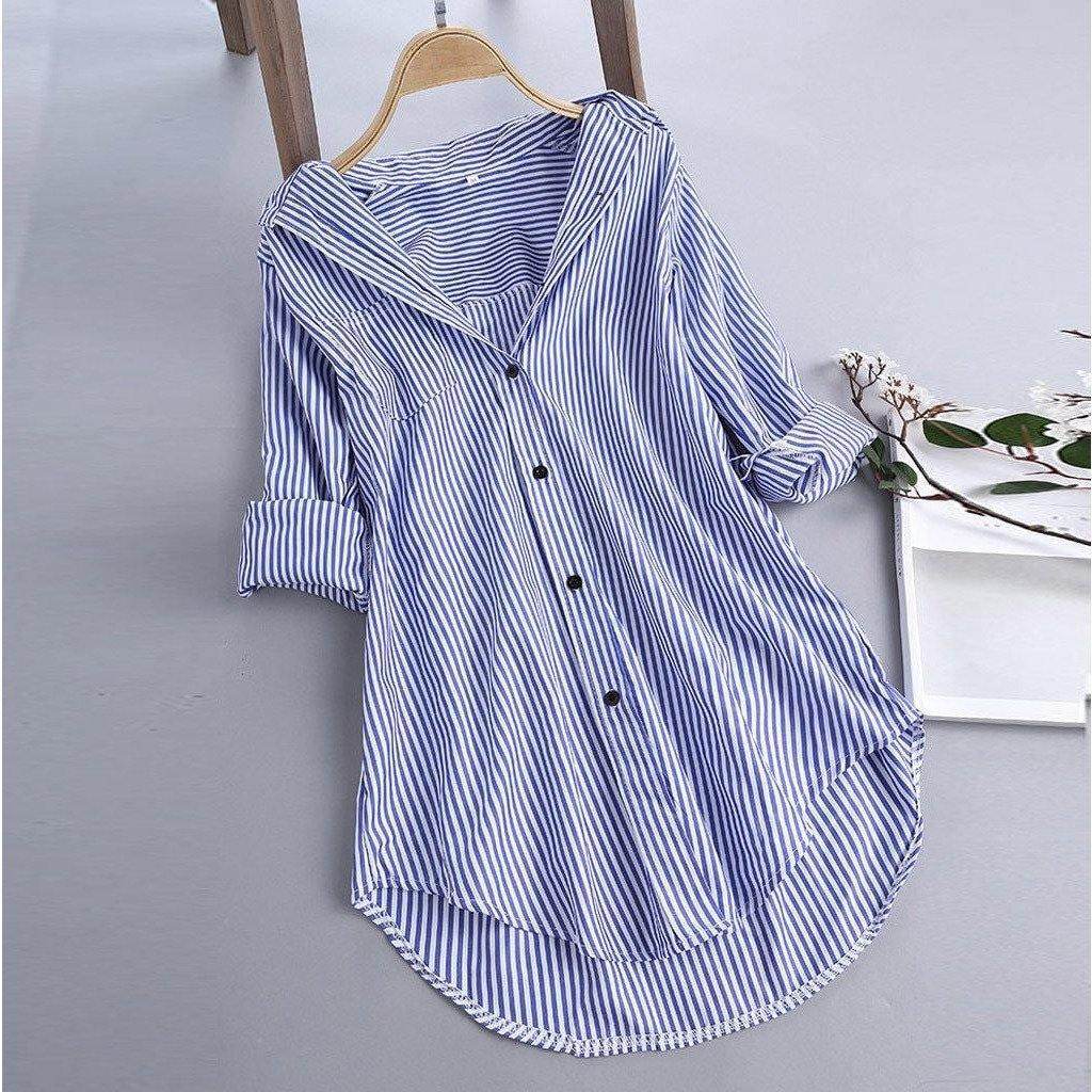 Camisa Ampla Striped - Sua Boutique