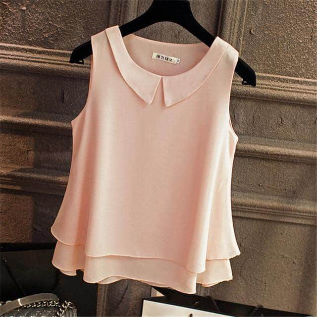 Camisa Chiffon Sem Mangas - Sua Boutique