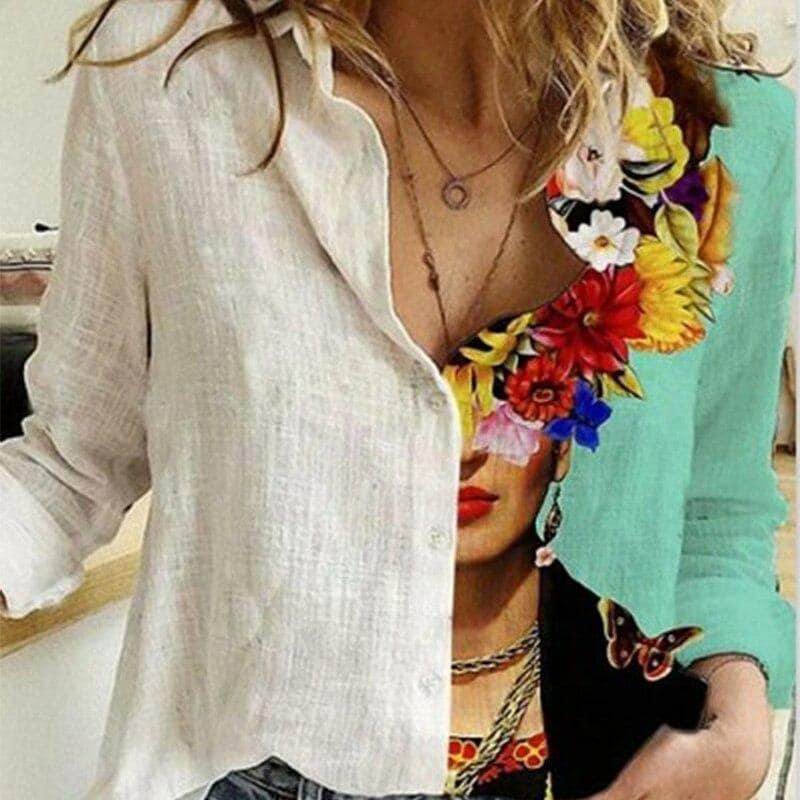 Camisa Color Frida Kahlo - Sua Boutique