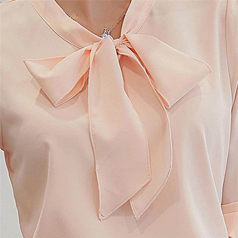 Camisa Manga Longa com Laço - Sua Boutique
