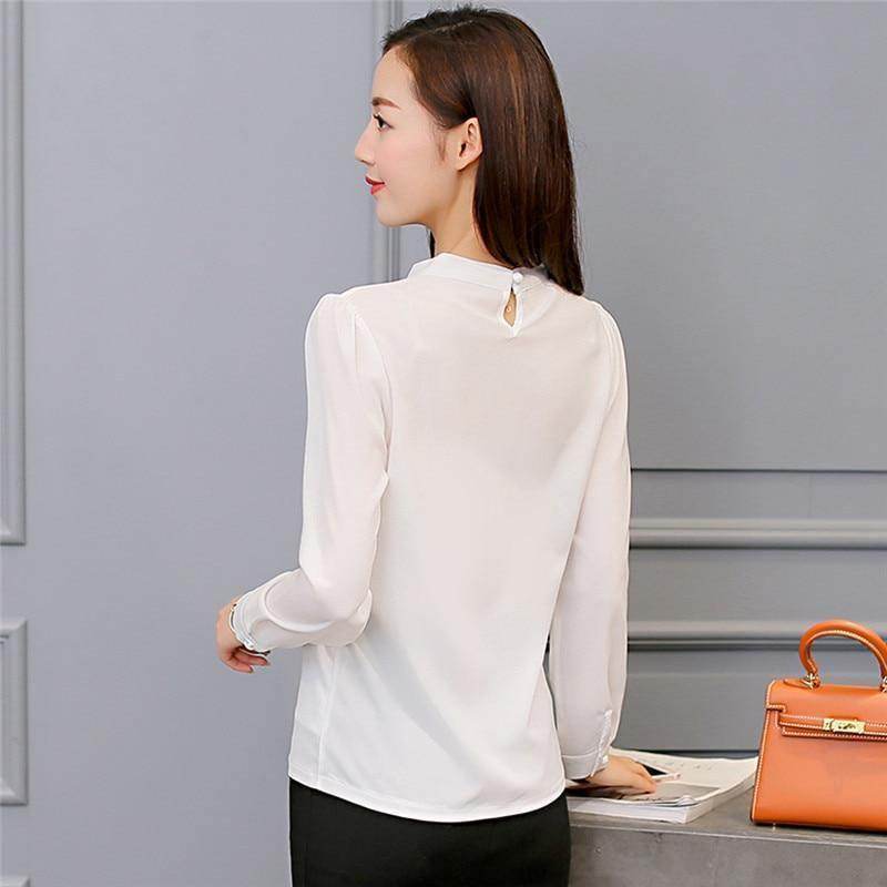 Camisa Manga Longa com Laço - Sua Boutique