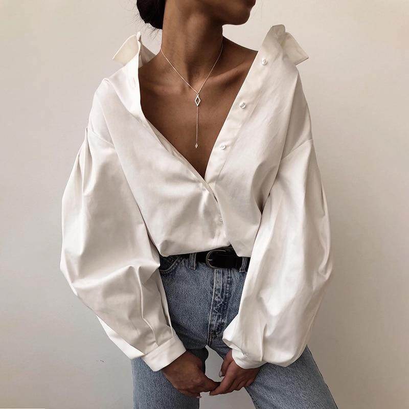 Camisa Mangas Bufantes Oversize - Sua Boutique