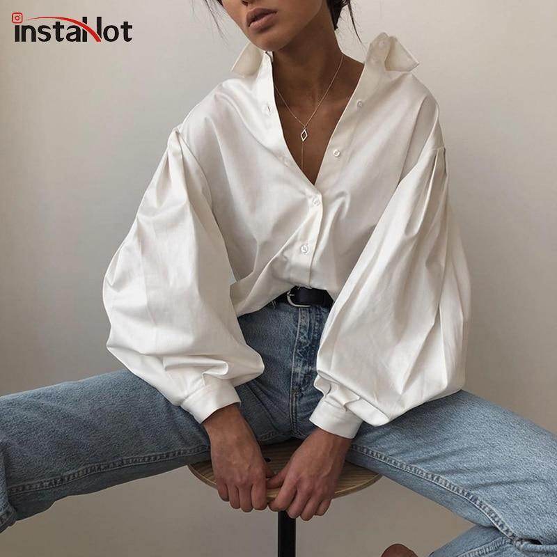 Camisa Mangas Bufantes Oversize - Sua Boutique