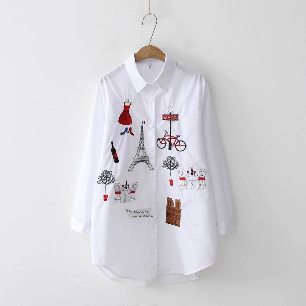 Camisa Over Special Bordados - Sua Boutique