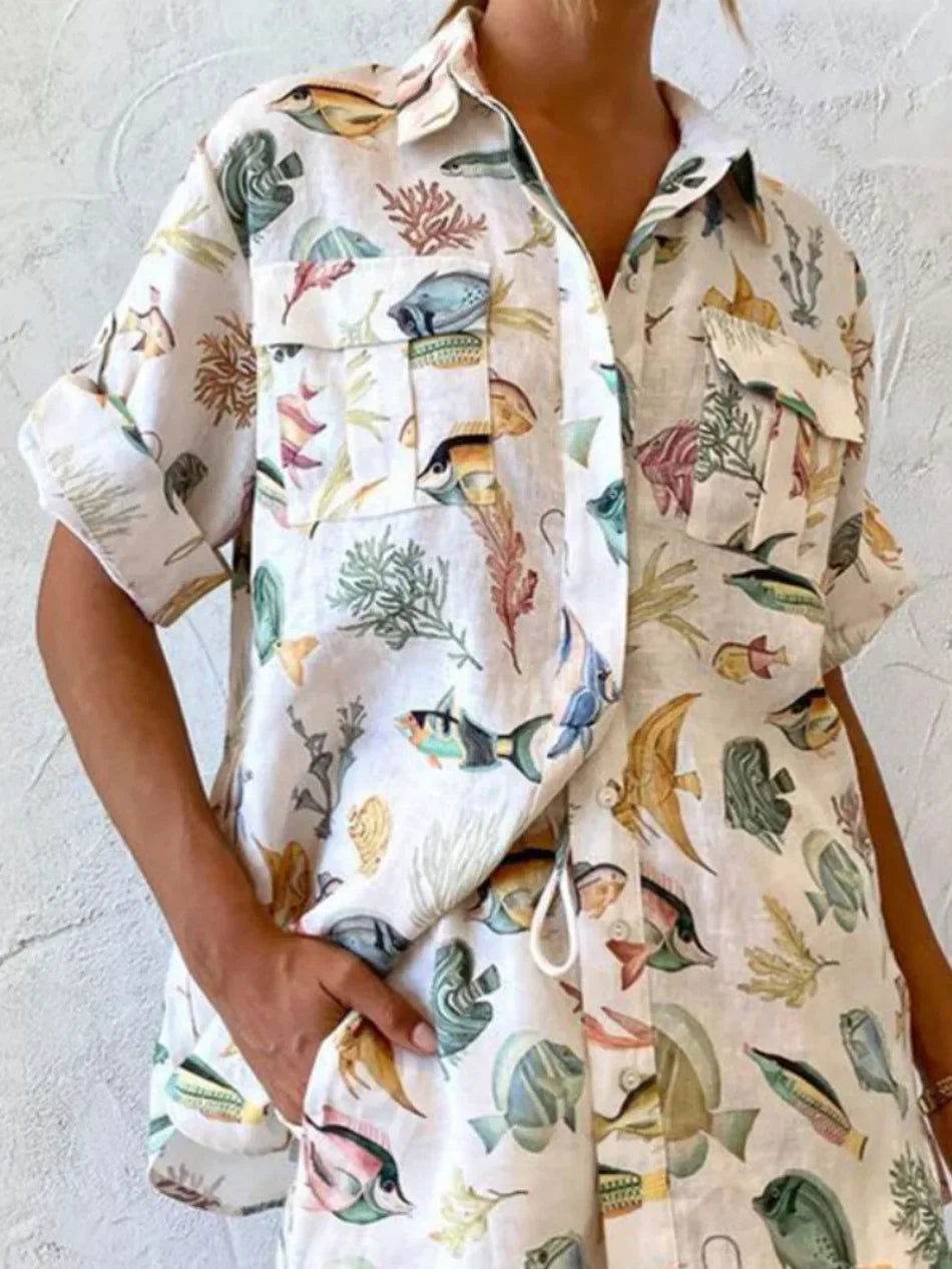 Conjunto Camisa e Shorts Oceans - Sua Boutique