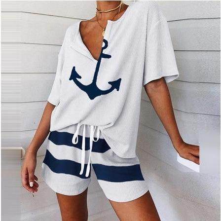 Conjunto Navy Shorts e Camisa - Sua Boutique