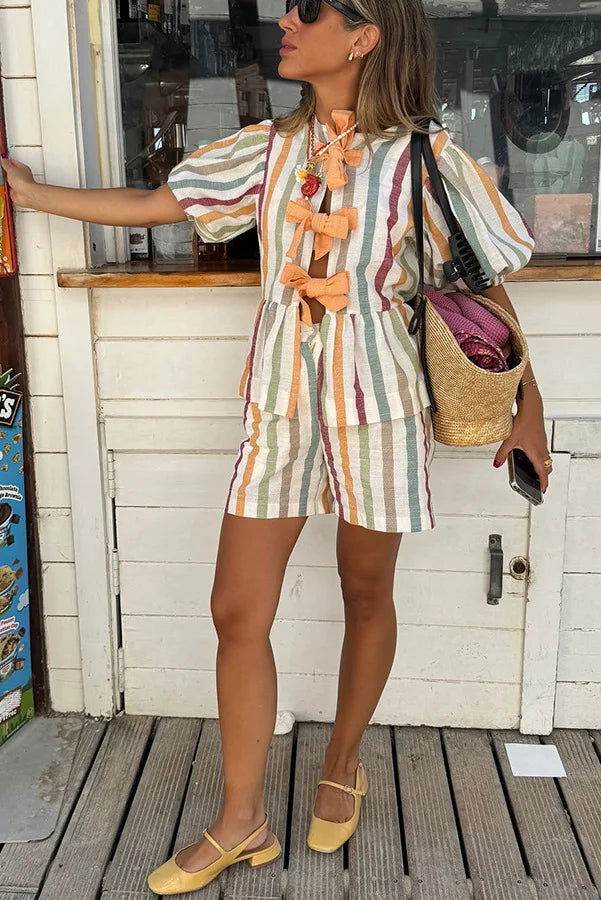 Conjunto Shorts e Camisa Laços - Sua Boutique