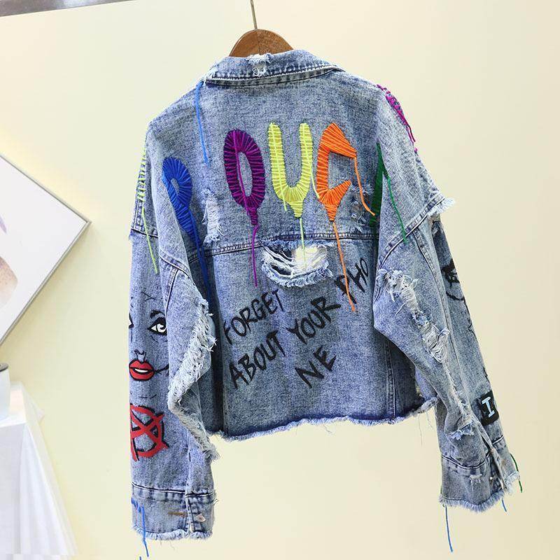 Jaqueta Jeans Fashion Destroyed - Sua Boutique