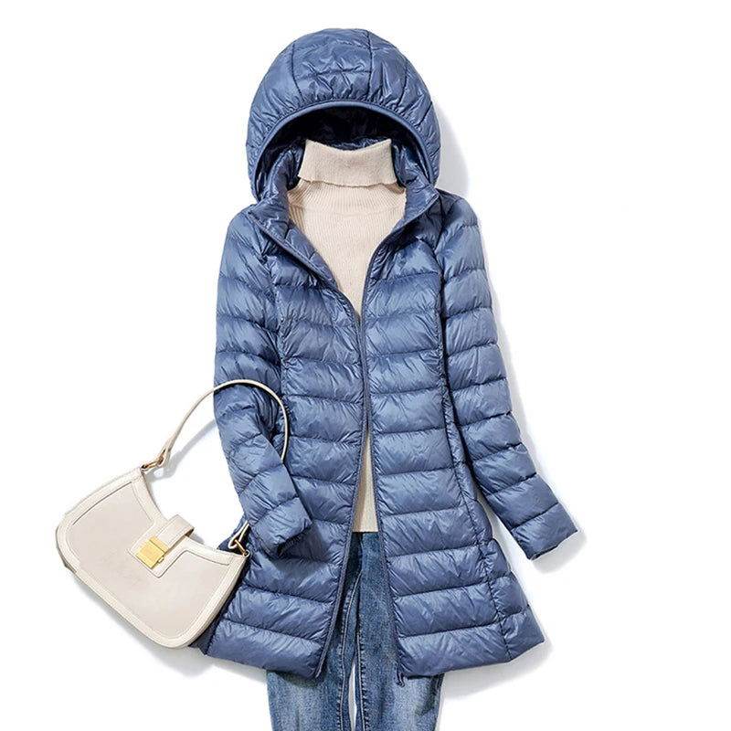 Jaqueta Longa Forrada Pluma - Sua Boutique