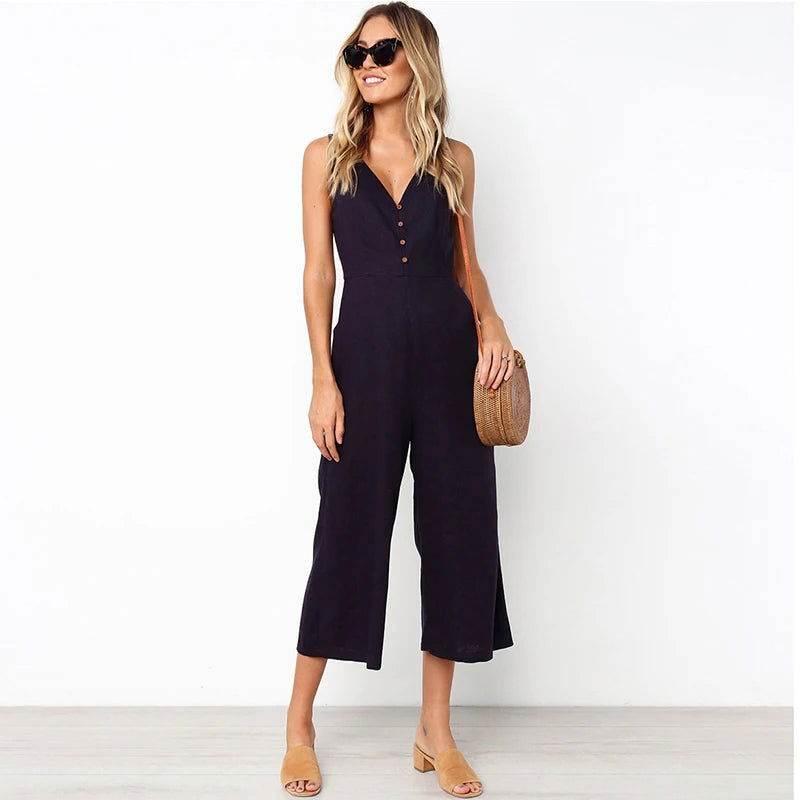 Macacão Decote V Summer - Sua Boutique