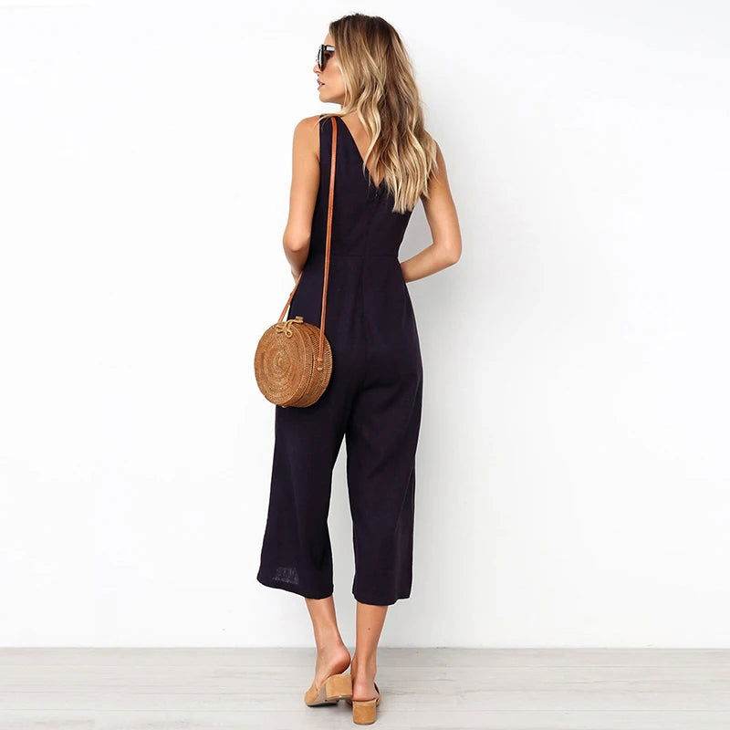 Macacão Decote V Summer - Sua Boutique