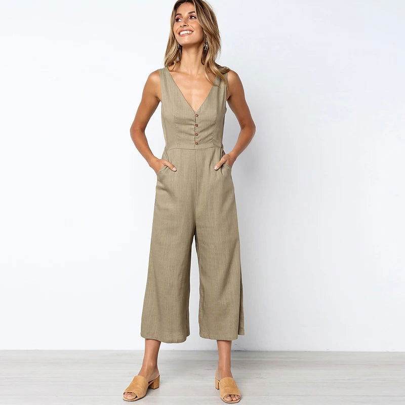 Macacão Decote V Summer - Sua Boutique
