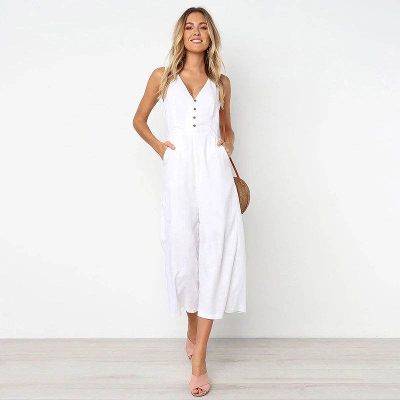 Macacão Decote V Summer - Sua Boutique