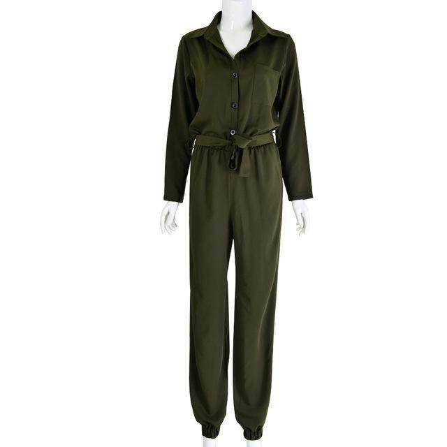 Macacão Feminino Jumpsuits Militar - Sua Boutique
