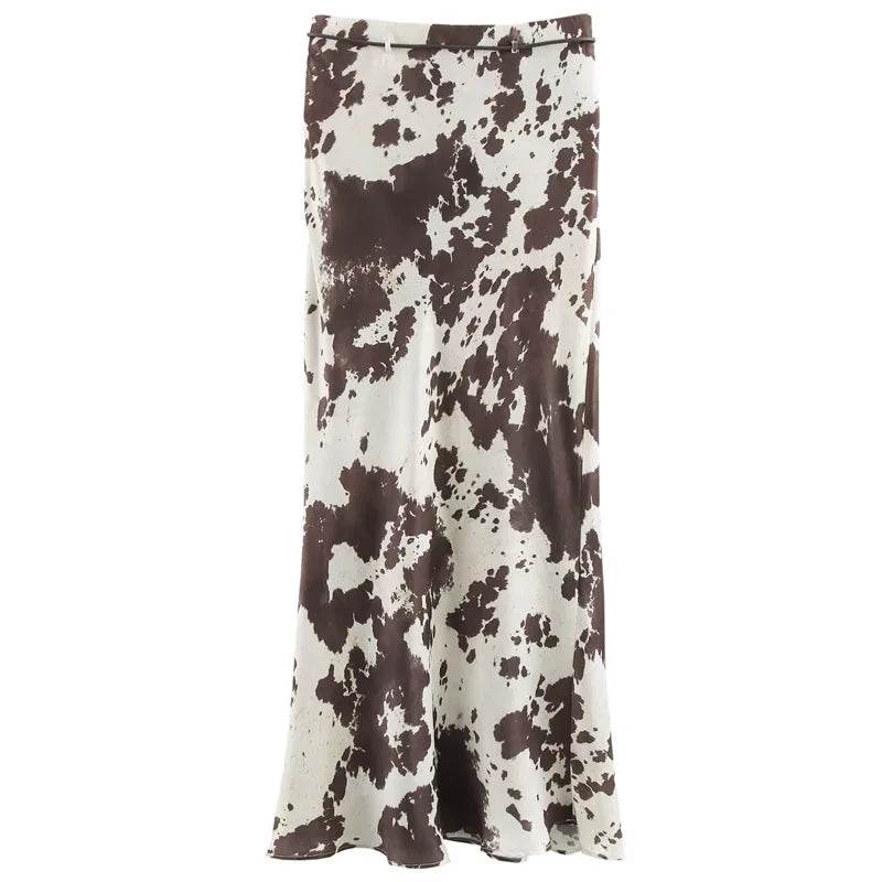 Saia Midi Cow Print - Sua Boutique
