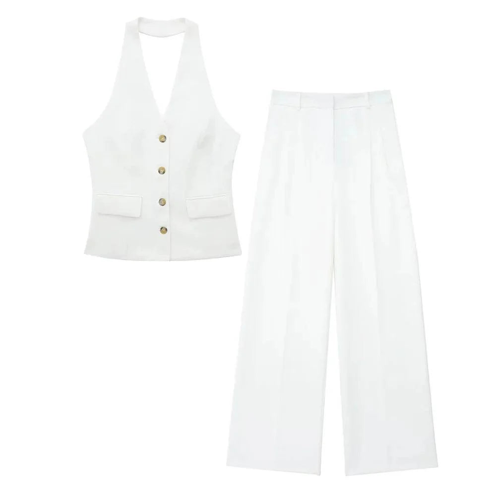 Conjunto Calça e Colete Frente Única Zuza - Sua Boutique
