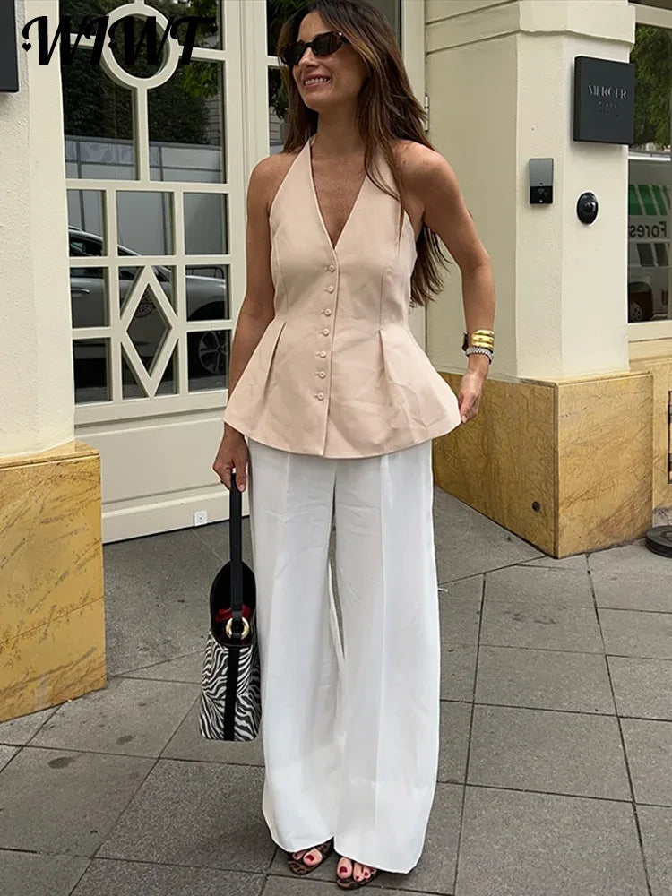 Conjunto Calça e Top Frente Única Martina - Sua Boutique