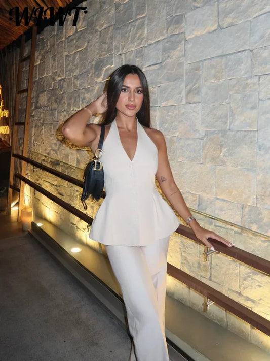 Conjunto Calça e Top Frente Única Martina - Sua Boutique