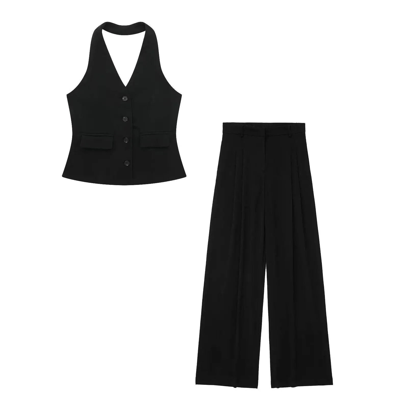 Conjunto Calça e Colete Frente Única Zuza - Sua Boutique
