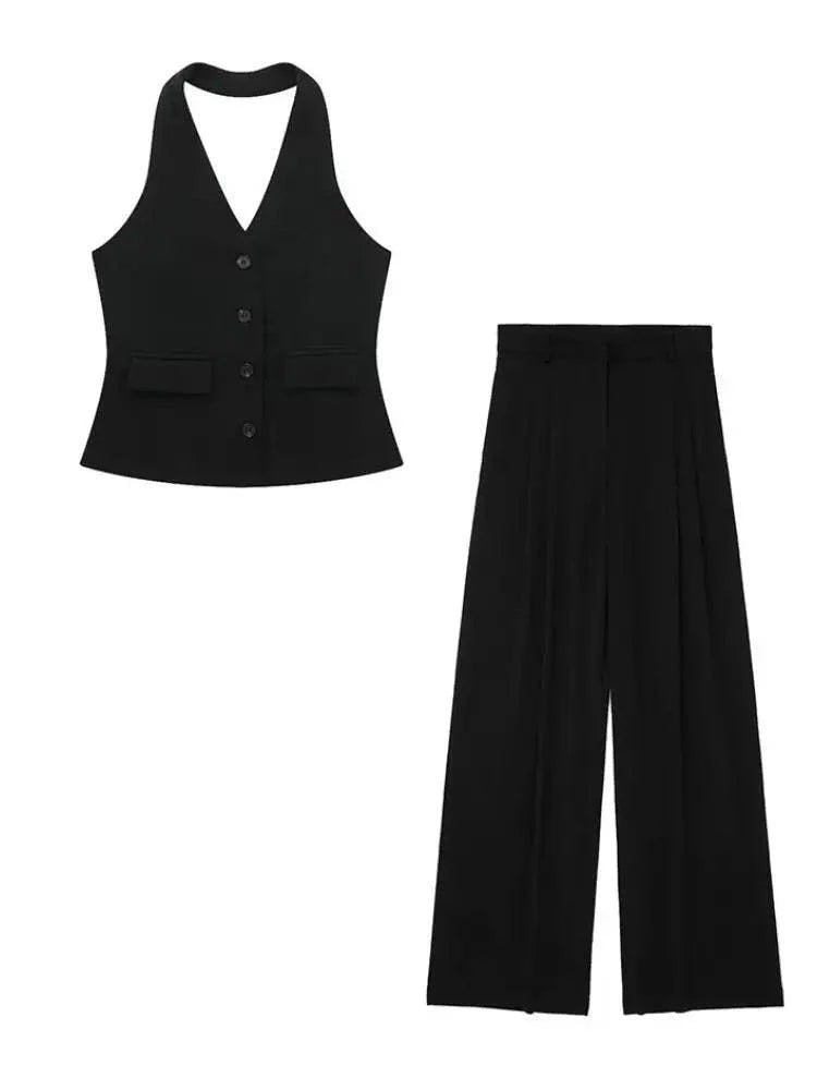Conjunto Calça e Colete Frente Única Zuza - Sua Boutique