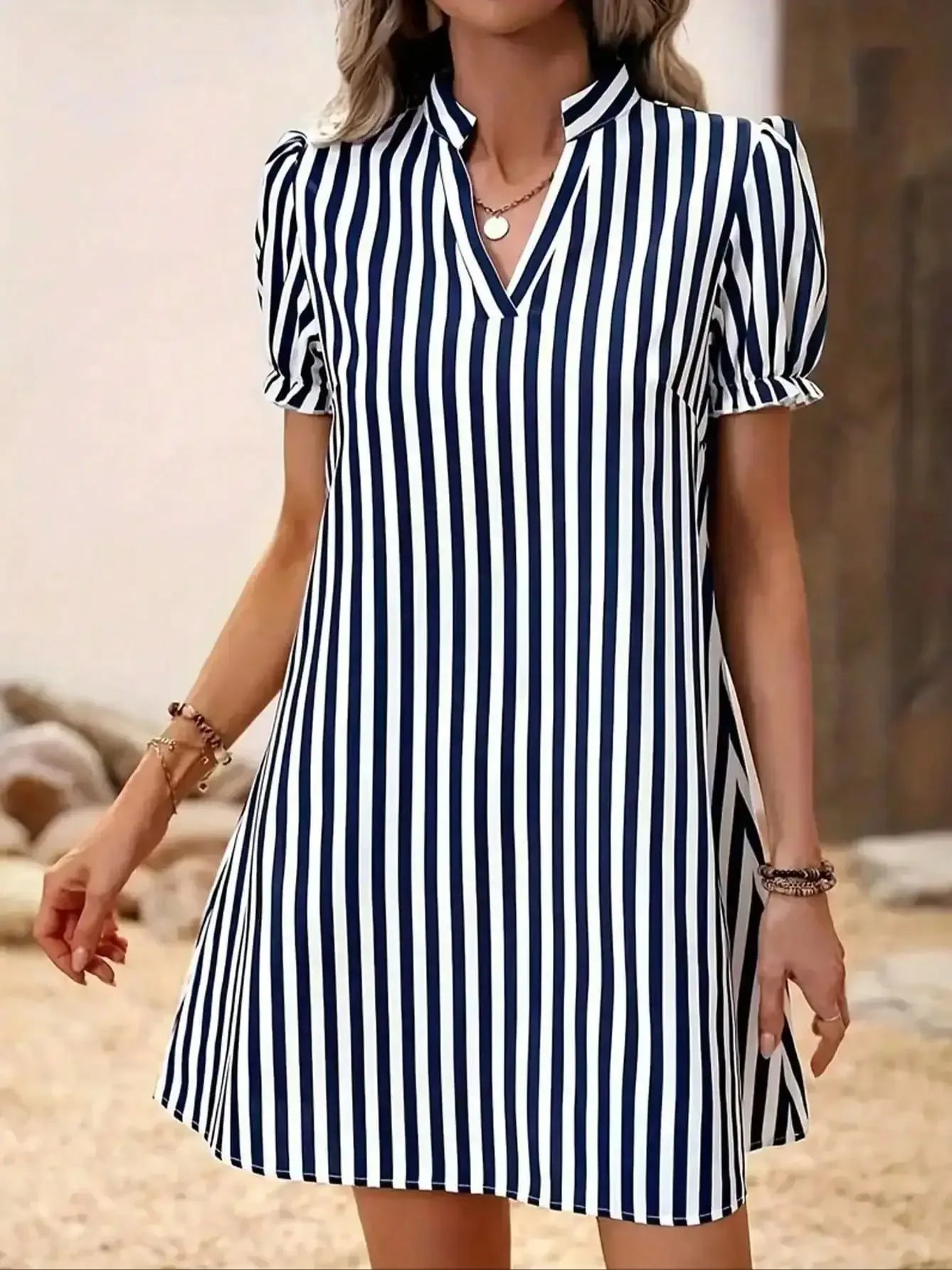 Vestido Listrado Palermo - Sua Boutique
