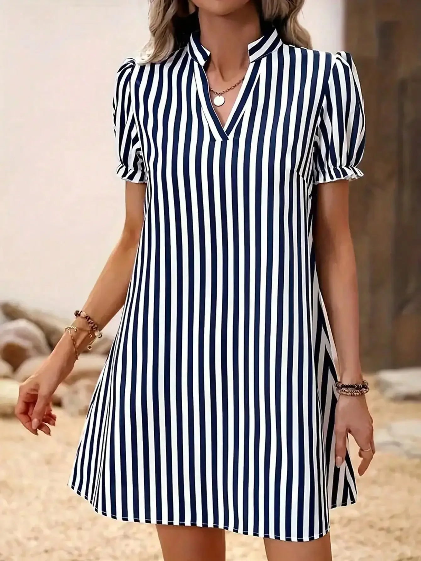 Vestido Listrado Palermo - Sua Boutique
