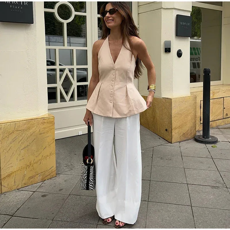 Conjunto Calça e Top Frente Única Martina - Sua Boutique