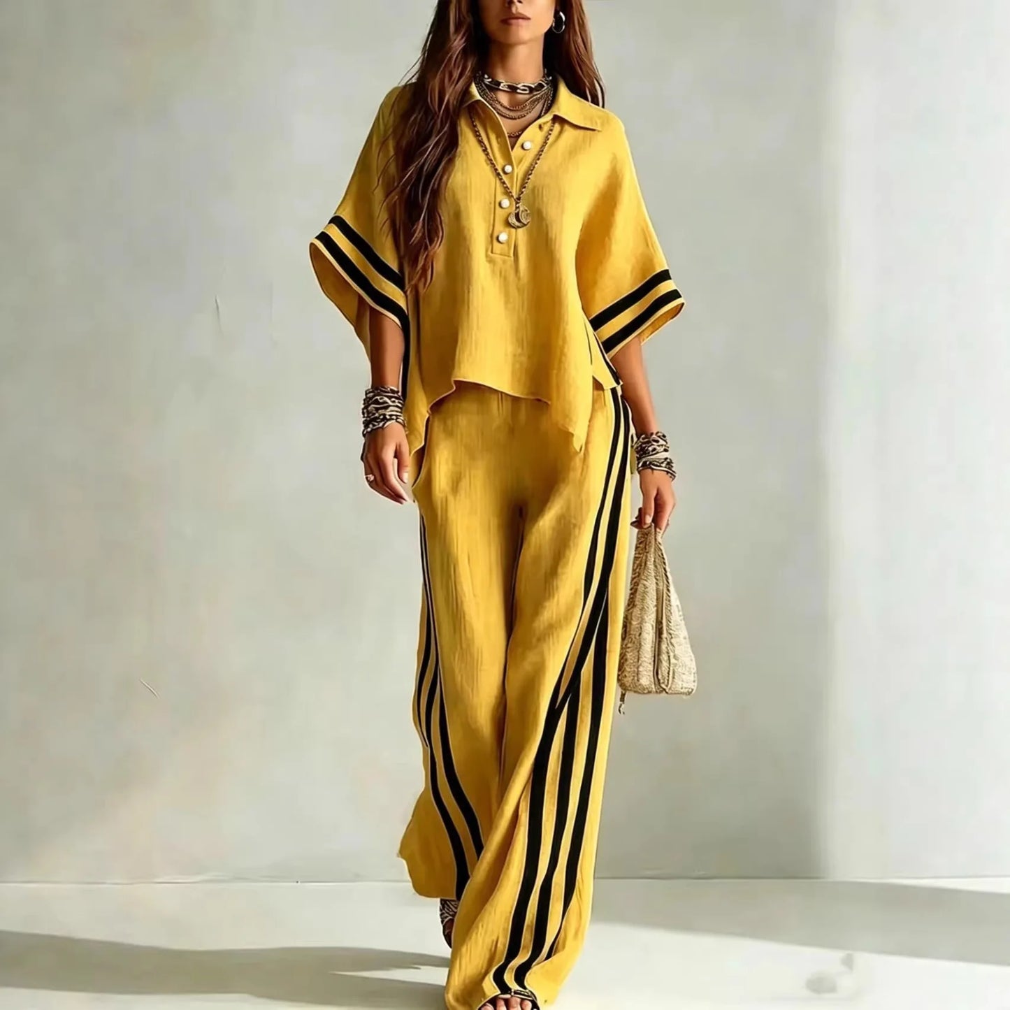 Conjunto Calça e Blusa Panamá