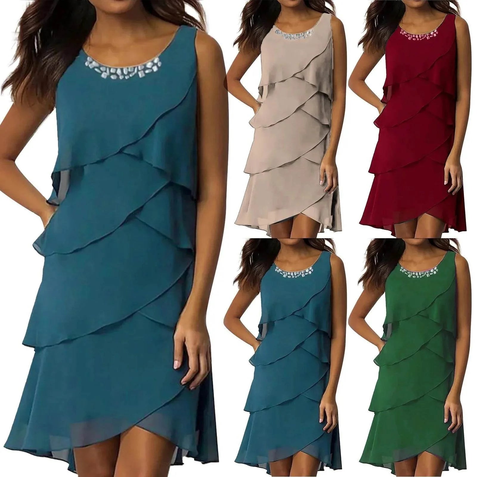 Vestido Chiffon Anamara - Sua Boutique