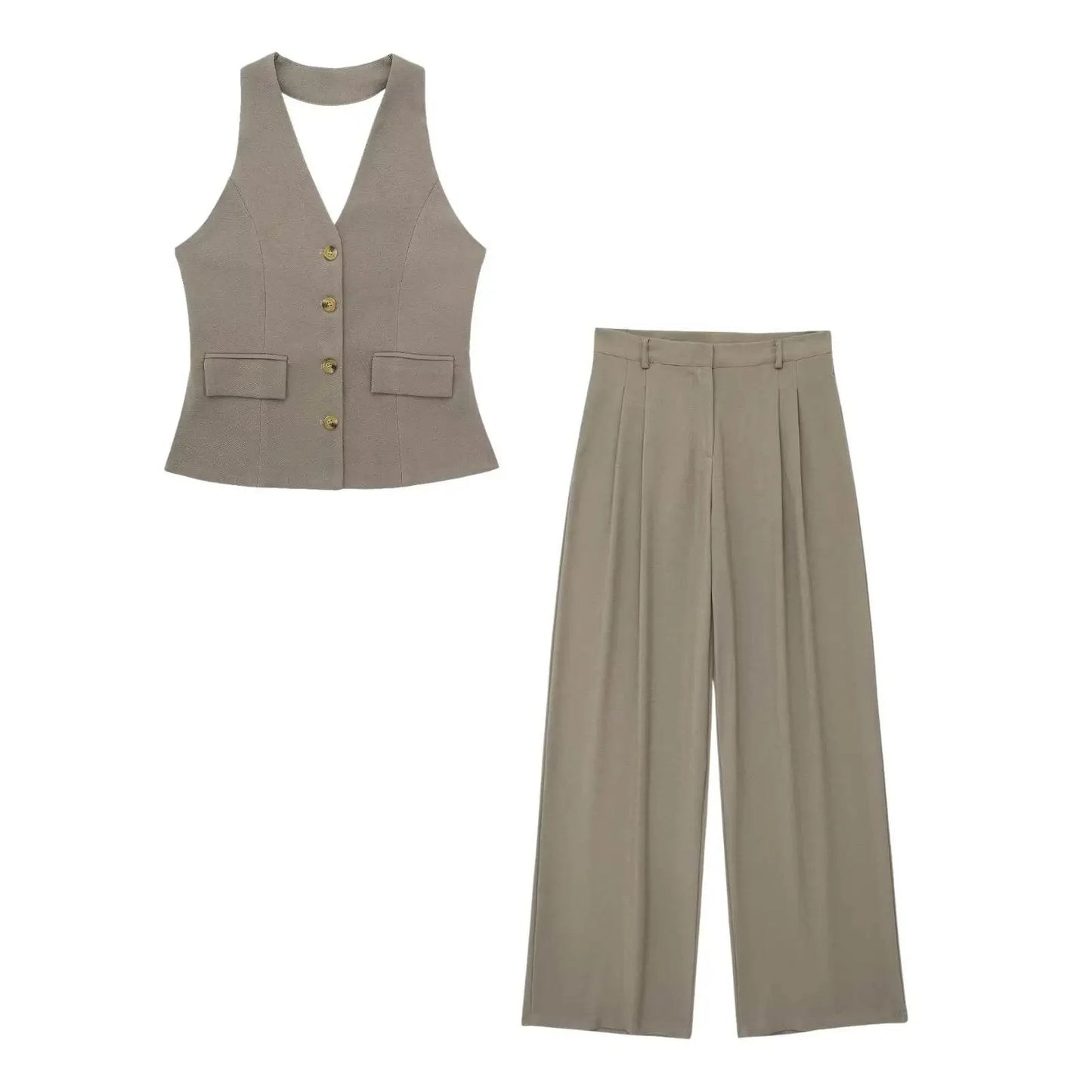 Conjunto Calça e Colete Frente Única Zuza - Sua Boutique