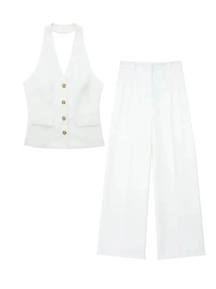 Conjunto Calça e Colete Frente Única Zuza - Sua Boutique