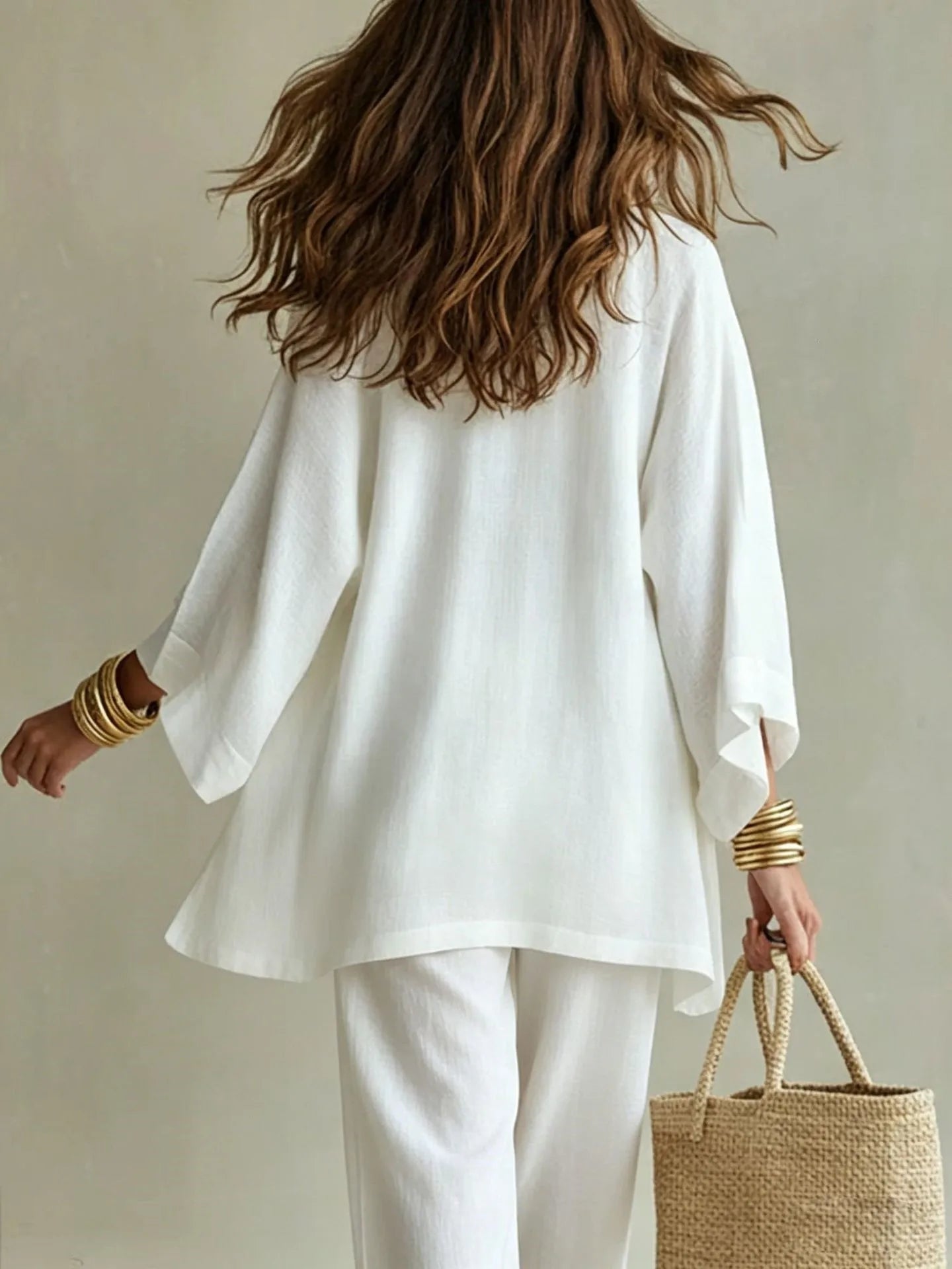 Conjunto 3 peças Calça, Blusa e Cardigan Atlanta