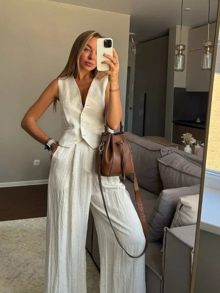Conjunto Colete e Calça Thayse - Sua Boutique