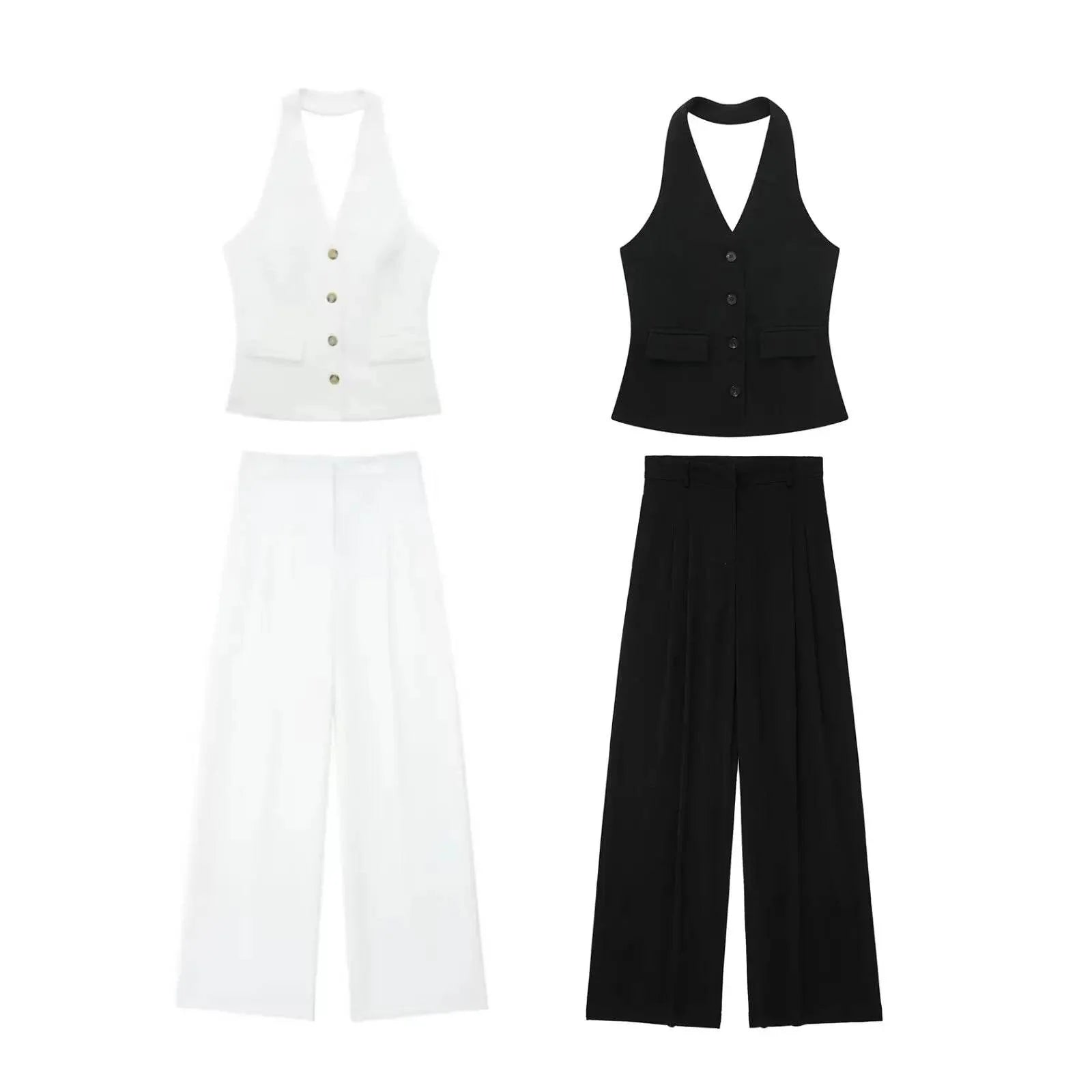 Conjunto Calça e Colete Frente Única Zuza - Sua Boutique