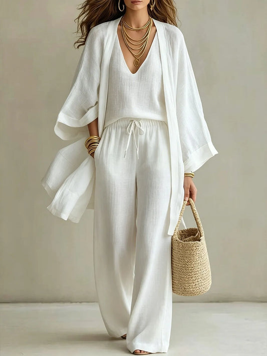 Conjunto 3 peças Calça, Blusa e Cardigan Atlanta