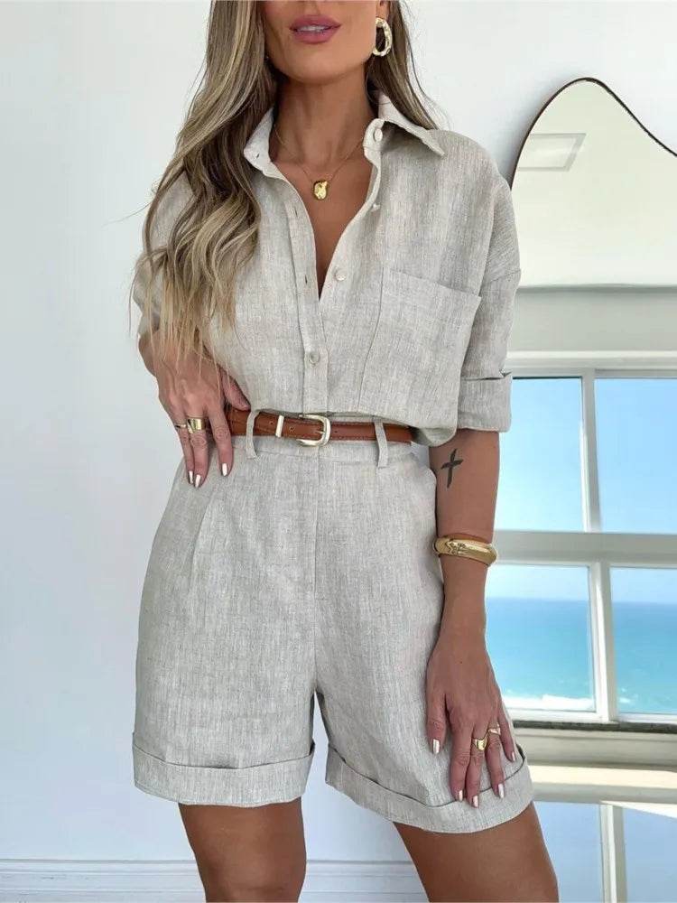 Conjunto Camisa e Bermuda Celina - Sua Boutique