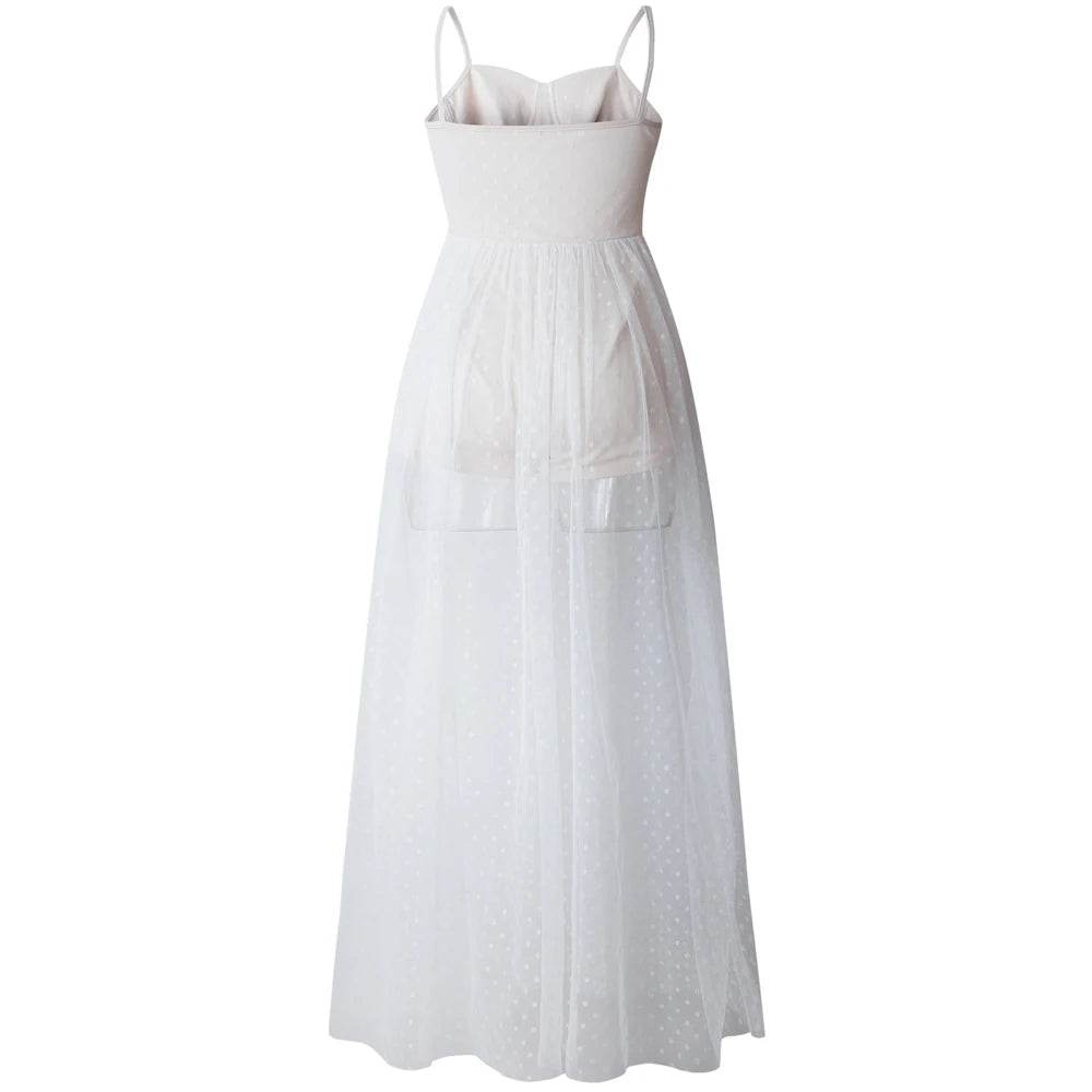 Vestido Maxxi Corpet com Transparência - Sua Boutique
