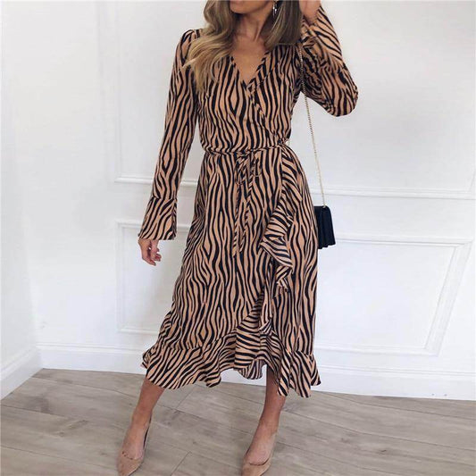 Vestido Midi Animal Print Ísis - Sua Boutique